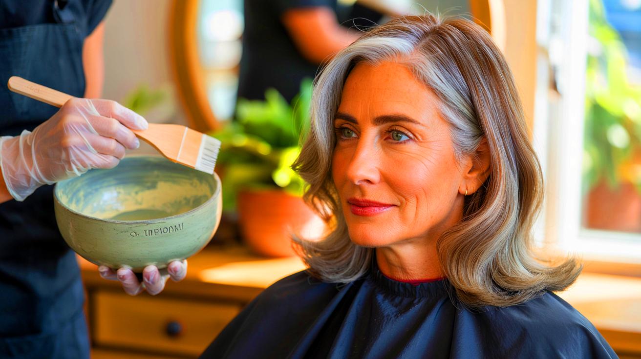 Cheveux gris : la coloration “en 2 temps” en finit avec l’effet racines