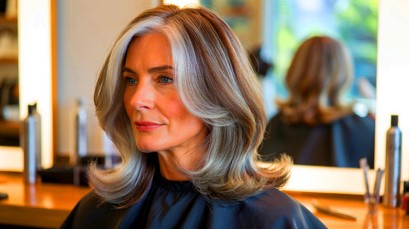 Cheveux gris : oubliez le grey blending, le “Total Blending” est la nouvelle coloration L’Oréal qui sublime les cheveux blancs après 50 ans selon un coiffeur