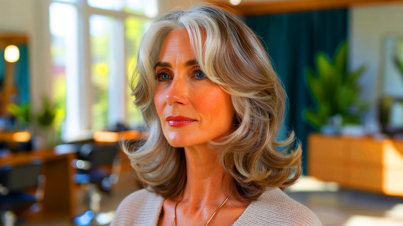 Cheveux poivre et sel : ce “beige balayage” camoufle les cheveux blancs et donne du volume aux cheveux fins après 50 ans, selon un coiffeur L’Oréal